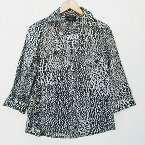 Foxcroft Wrinkle Free Fitted Fit Shirt Blouse sz6